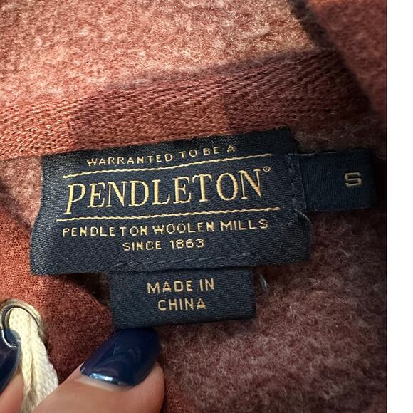 Pendleton Women's Cozy Hooded Sweatshirt Dress Maroon Size Small Cozy Layers - Picture 5 of 9